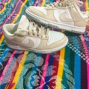 Nike White and Tan Sneakers